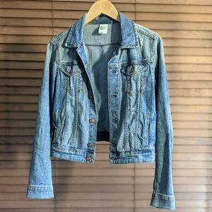 Denim jean jacket, lightly distressed
